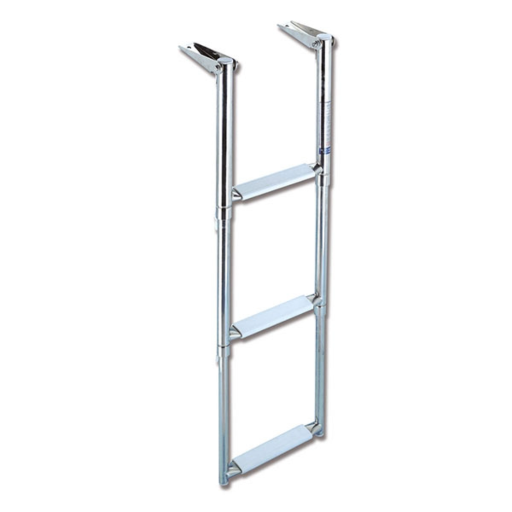 Scaletta inox telescopica 3 gradini bianchi (Stretta)
