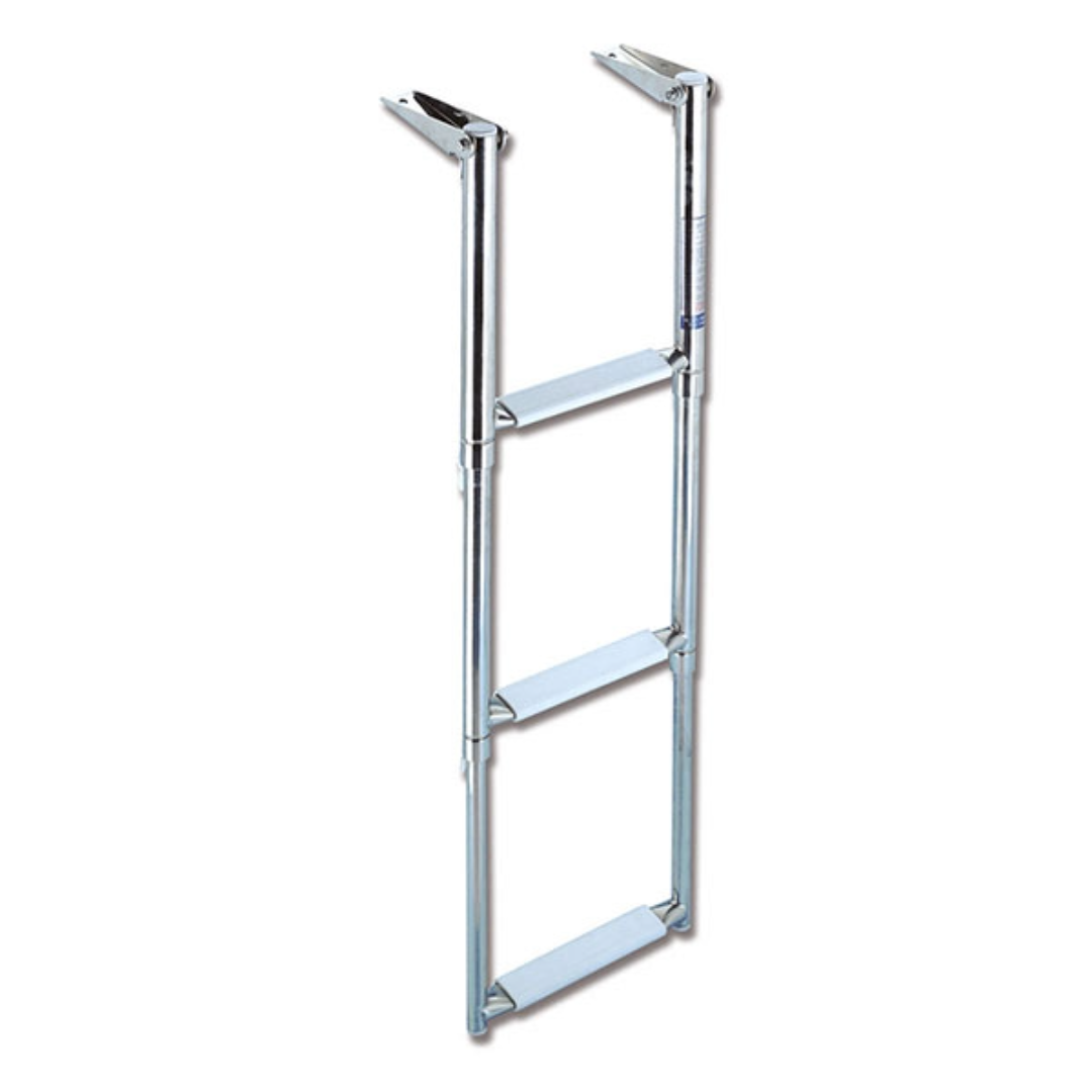 Scaletta inox telescopica 3 gradini bianchi (Stretta)