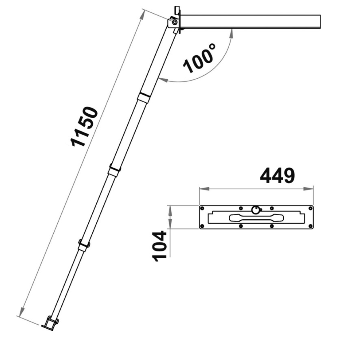 Montecarlo XL wide retractable ladder with box
