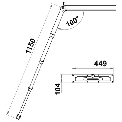 Montecarlo XL wide retractable ladder with box