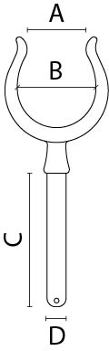 Scalmiera in ottone Ø 68 mm PERNO Ø 14 mm