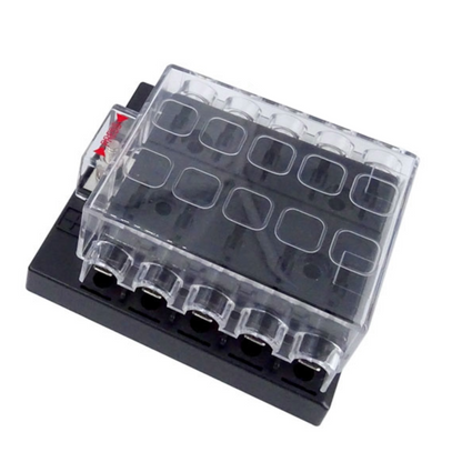 Scatola portafusibili a lama 10 posti faston