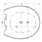 Seduta per WC 32 x 33 cm - ricambio Ocean Compact