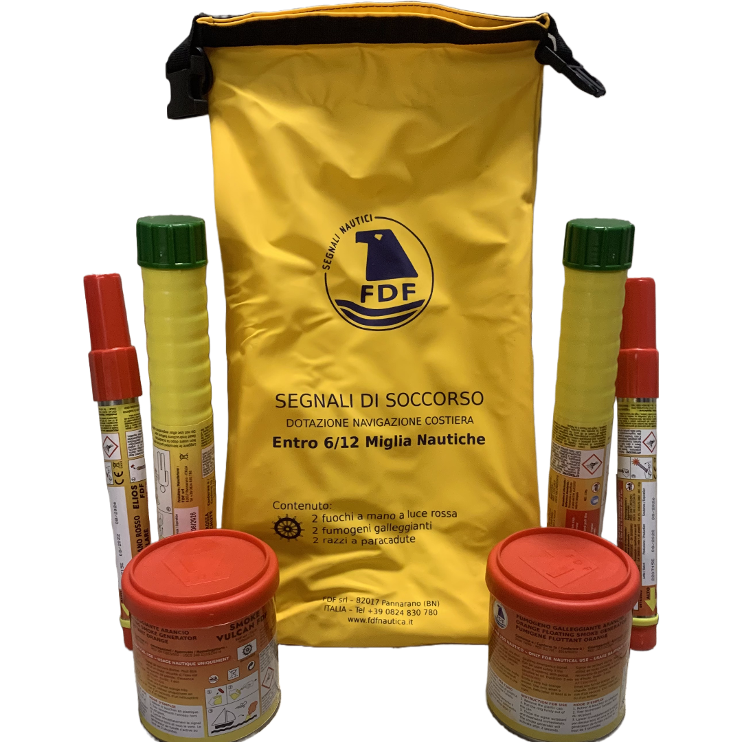 Kit segnali di soccorso entro 12 miglia