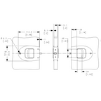 Serratura OMNI privacy a filo con pulsante di blocco interno DX/SX