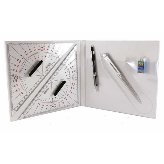 Set carteggio nautico in plexiglass