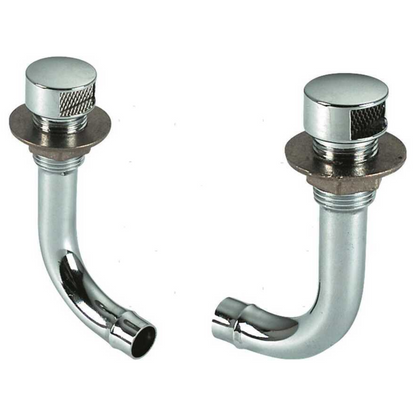 RINA 90° fuel vents in chromed brass with Ø 20 mm hose connection