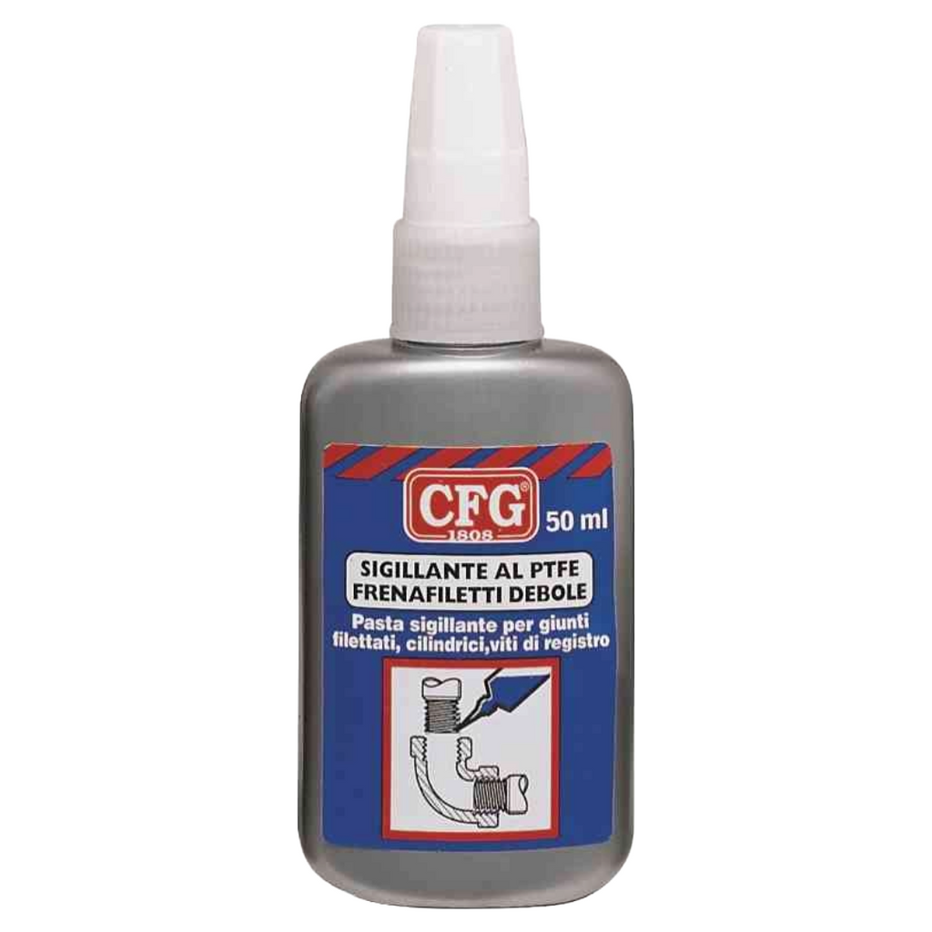 Sigillante frenafiletti al PTFE per raccorderia, viteria inox, metalli teneri