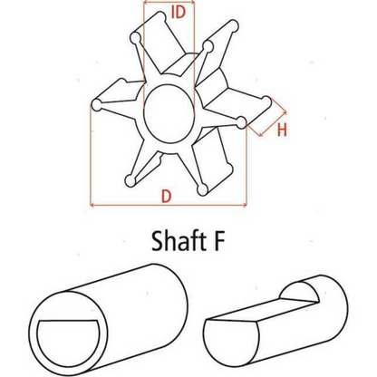 Girante per motori Mercury 30-300 hp 47-43026Q02