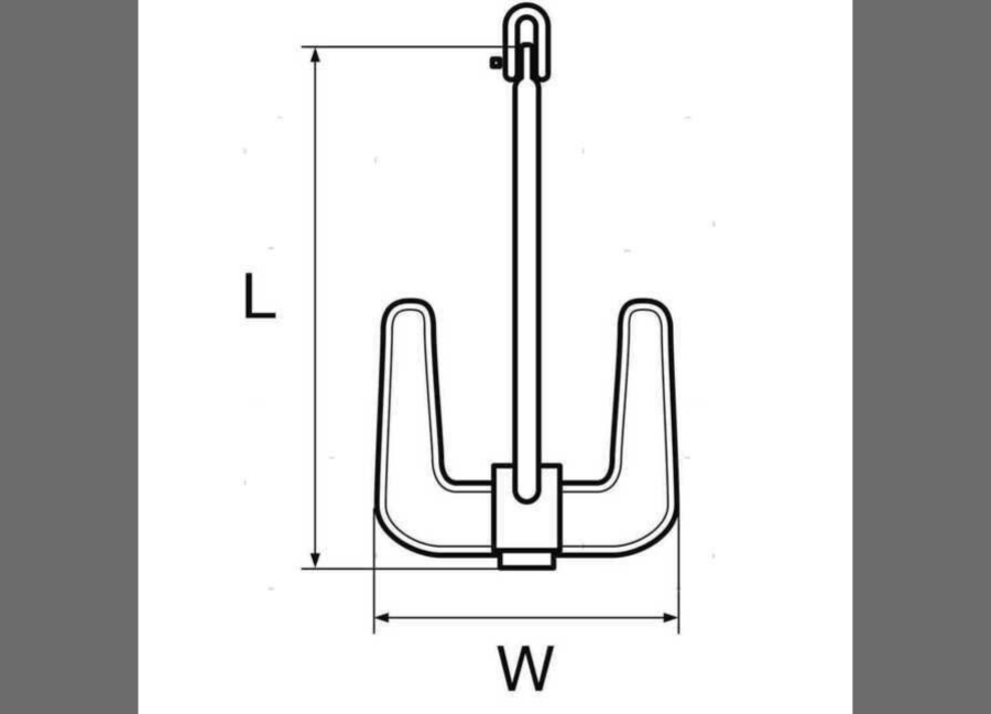 Ancora Hall compatta in acciaio zincato