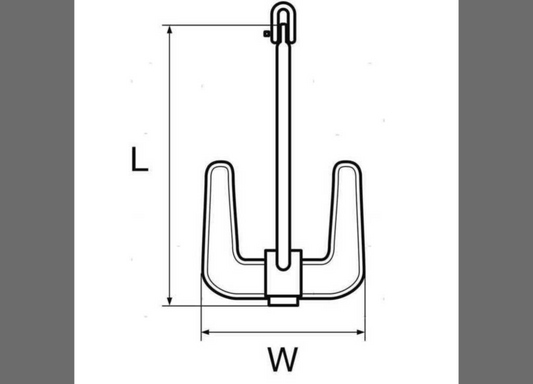 Ancora Hall compatta in acciaio zincato