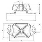 Supporto motore entrobordo antivibranti QM