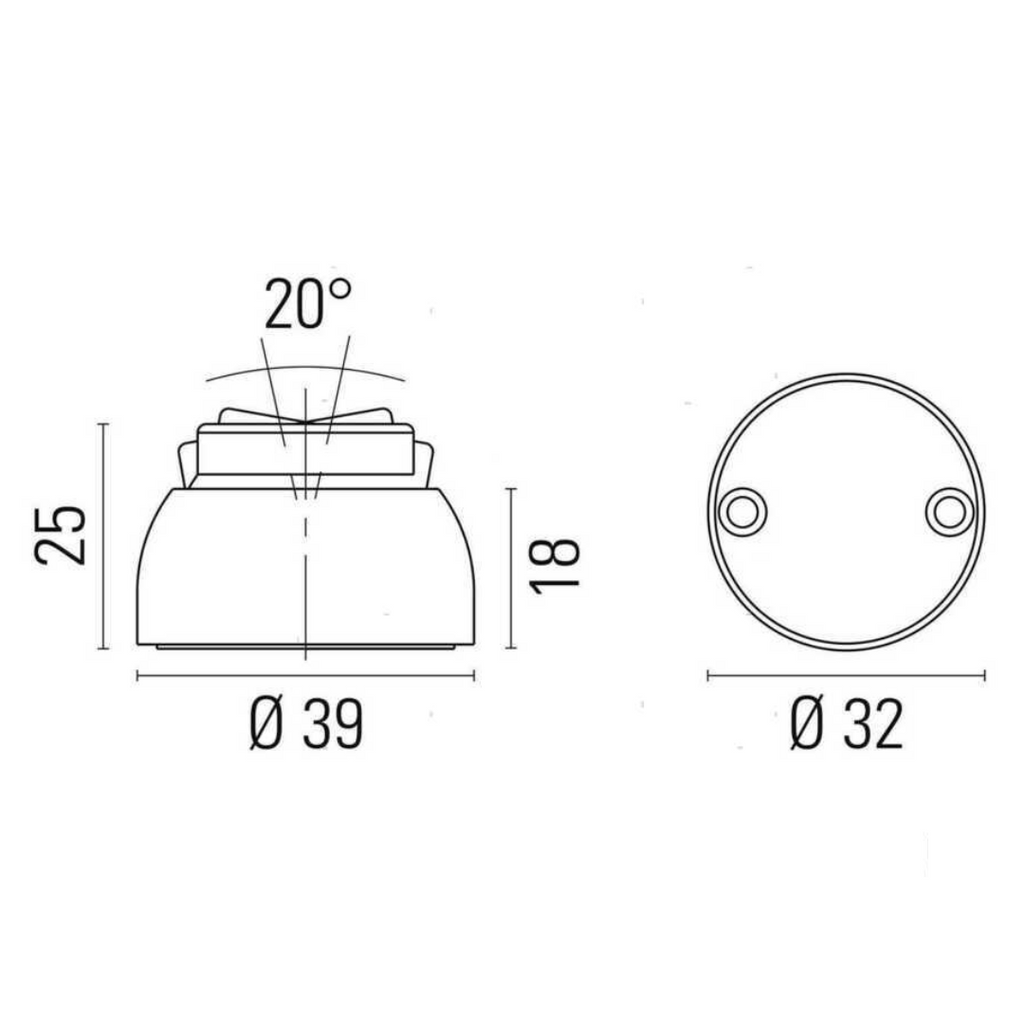 Fermaporte magnetico orientabile (20°) in ottone cromato