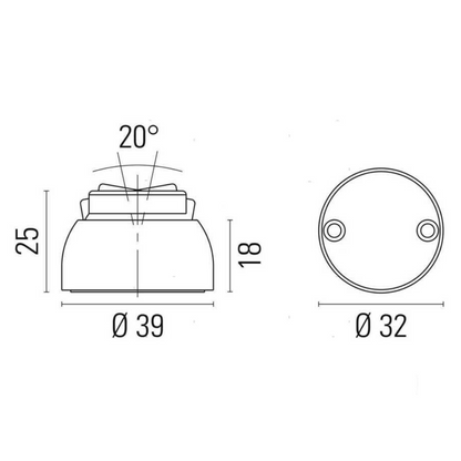 Fermaporte magnetico orientabile (20°) in ottone cromato