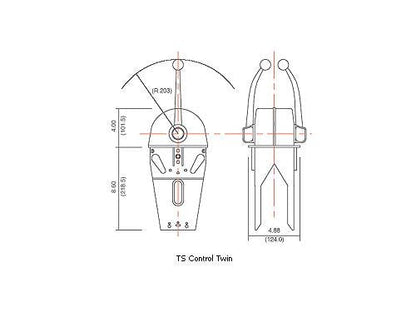 Doppia leva TS pretech per comando 2 motori