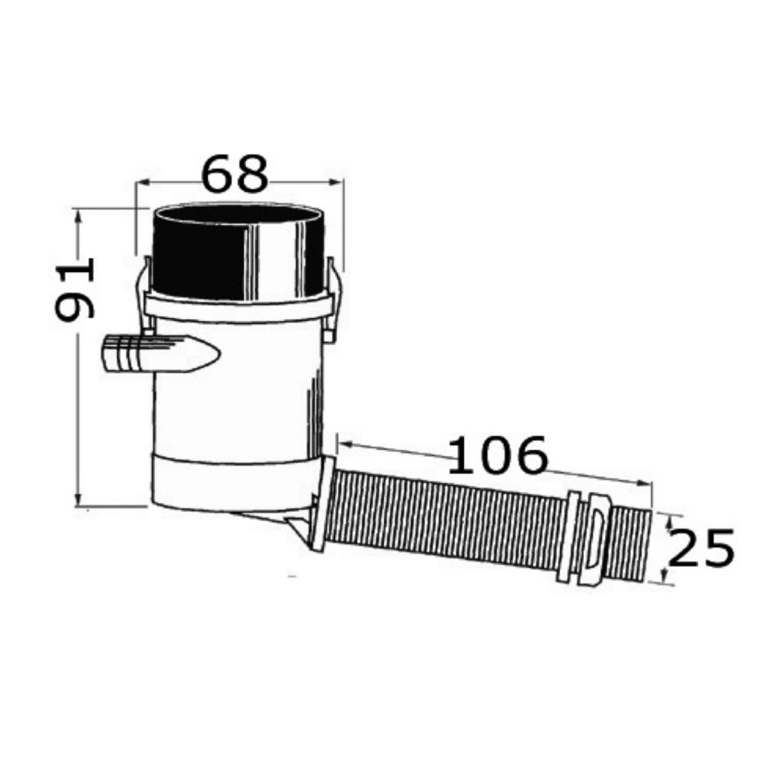 800 gph Corner Livewell Pump
