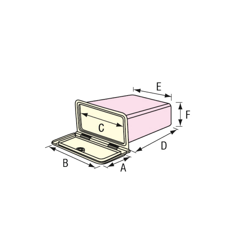 Vano portaoggetti con maniglia cromata