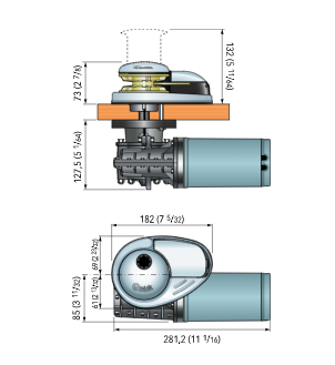 Salpa-ancora verticale "Prince DP1" 500watt 12V