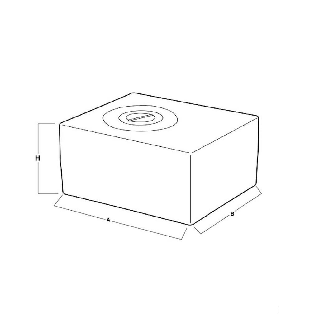 Serbatoio ridigo acque chiare 80 Lt 65x45xH25 cm