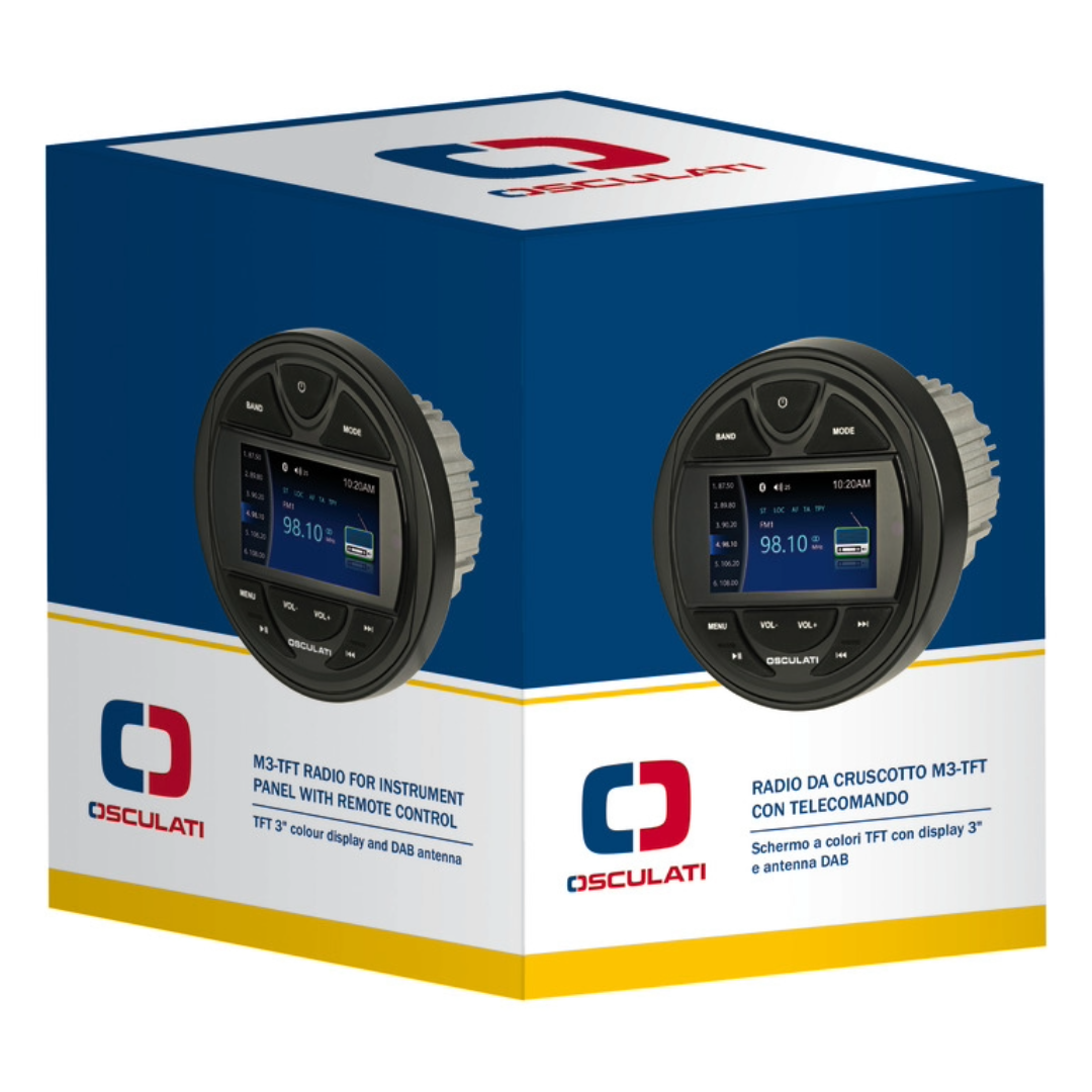 Stereo nautico da cruscotto Osculati DAB Bluetooth MP3 Aux