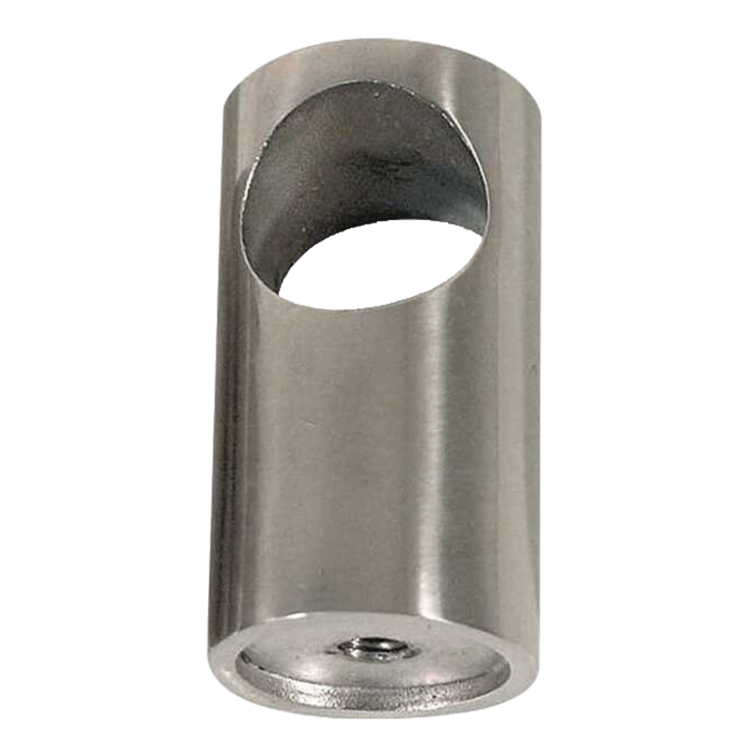 Cylindrical through-bracket for handrail Ø 25 mm