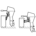 Supporto motore a ribalta <20 Kg (6- 8 hp)