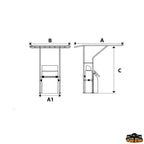 T-Top universale in Alluminio Anodizzato Verniciato Bianco