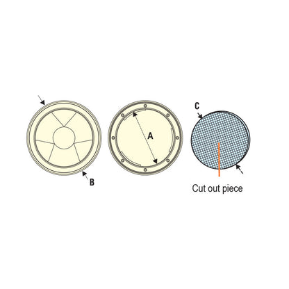 Tappo ispezione stagno nero Ø interno 104 mm