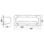 Tasca porta oggetti laterale 540 x 244 x 120 mm