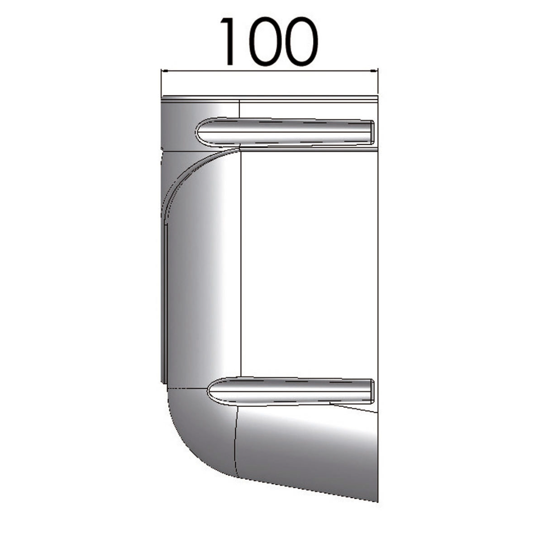 Tasca portaoggetti a parete rigida in Abs 370 x 185 mm