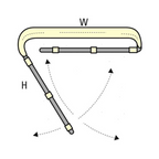 Tendalino alto 3 archi in acciaio inox bianco