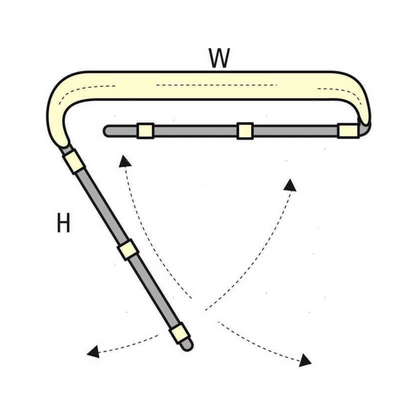 Tendalino 2 archi in alluminio bianco