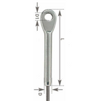 Terminale a Pressare ad Occhio per Cavo in Acciaio Inox 316
