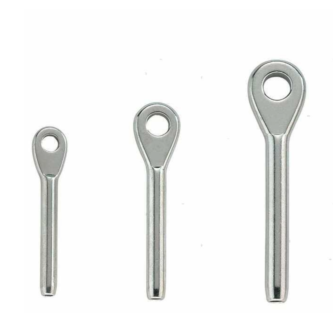 Terminale a Pressare ad Occhio per Cavo in Acciaio Inox 316