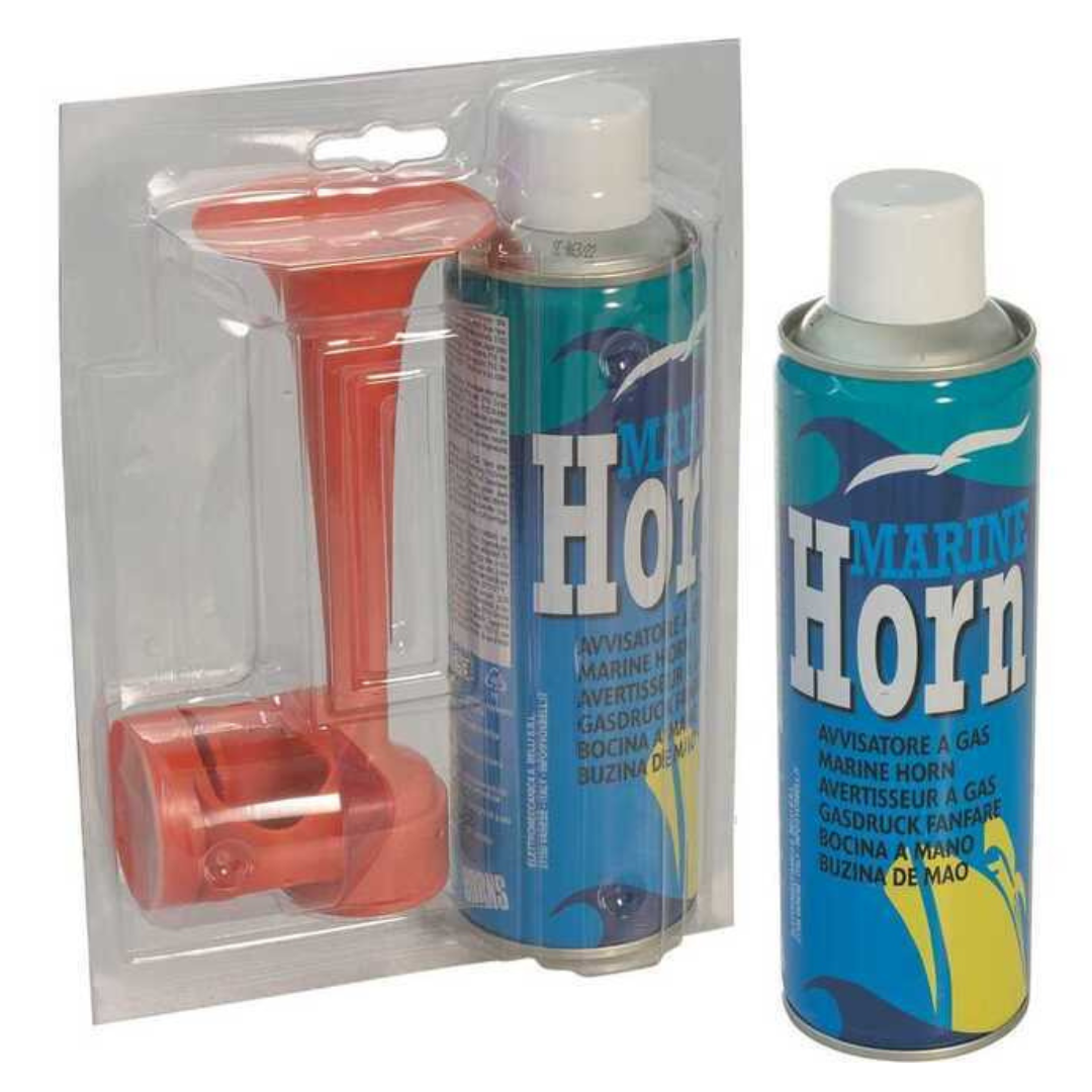 Air horn complete with canister