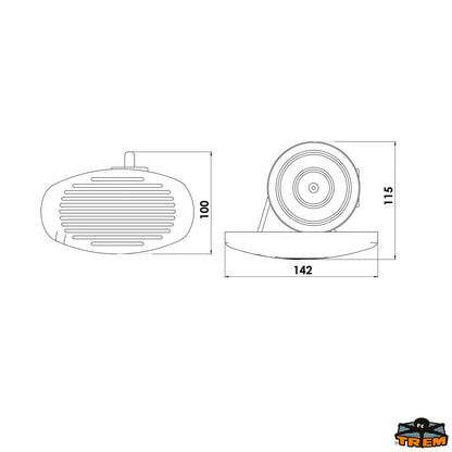 "SONORA" 130 dB built-in 12V horn