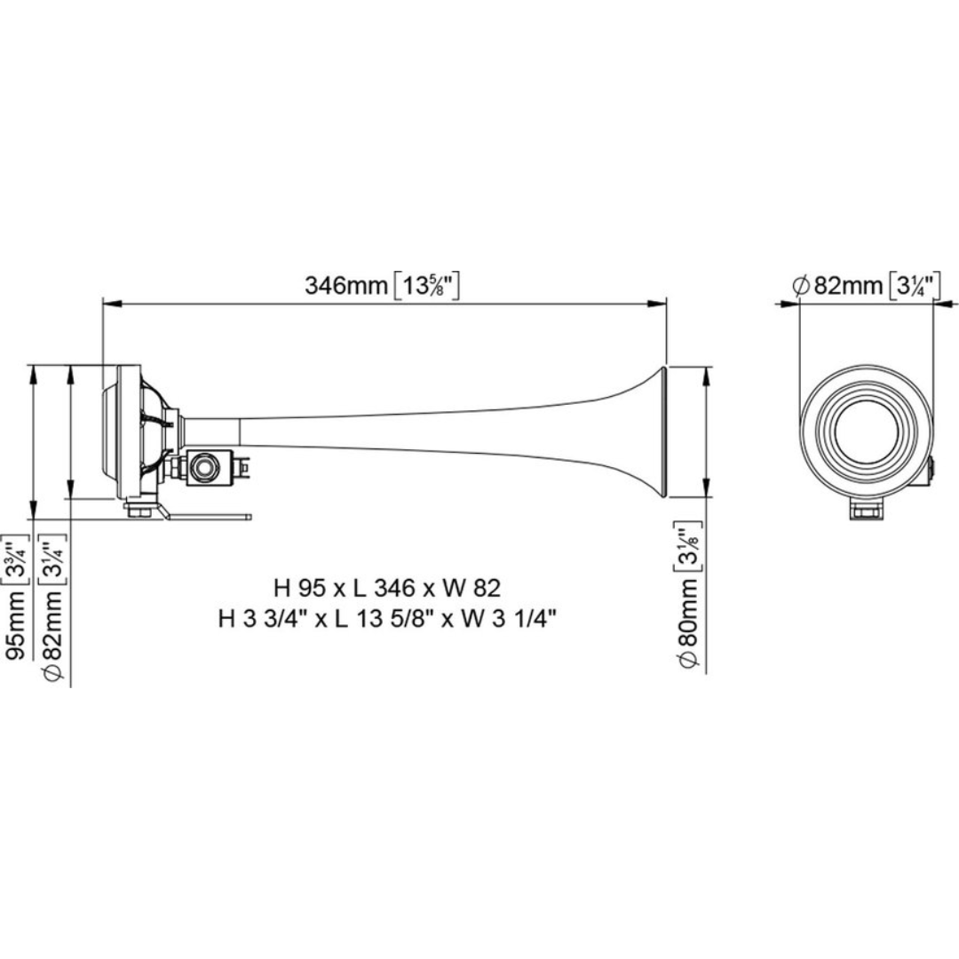 Tromba nautica Marco elettrica TP1