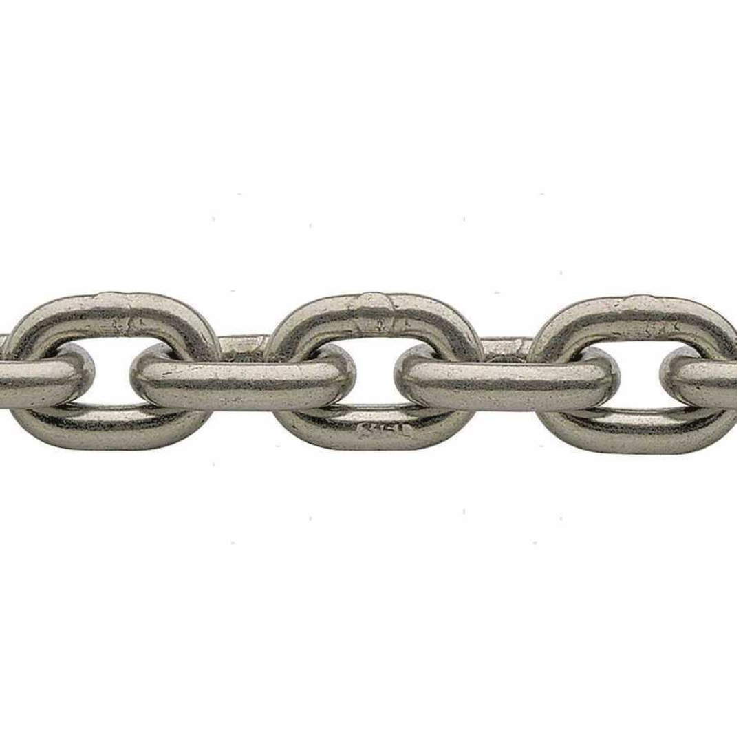 AISI 316 stainless steel calibrated chain - DIN 766 - 15/30/50/75/100 meters